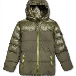 Boy’s Michael Kors hooded puffer winter jacket size 10/12 almost new